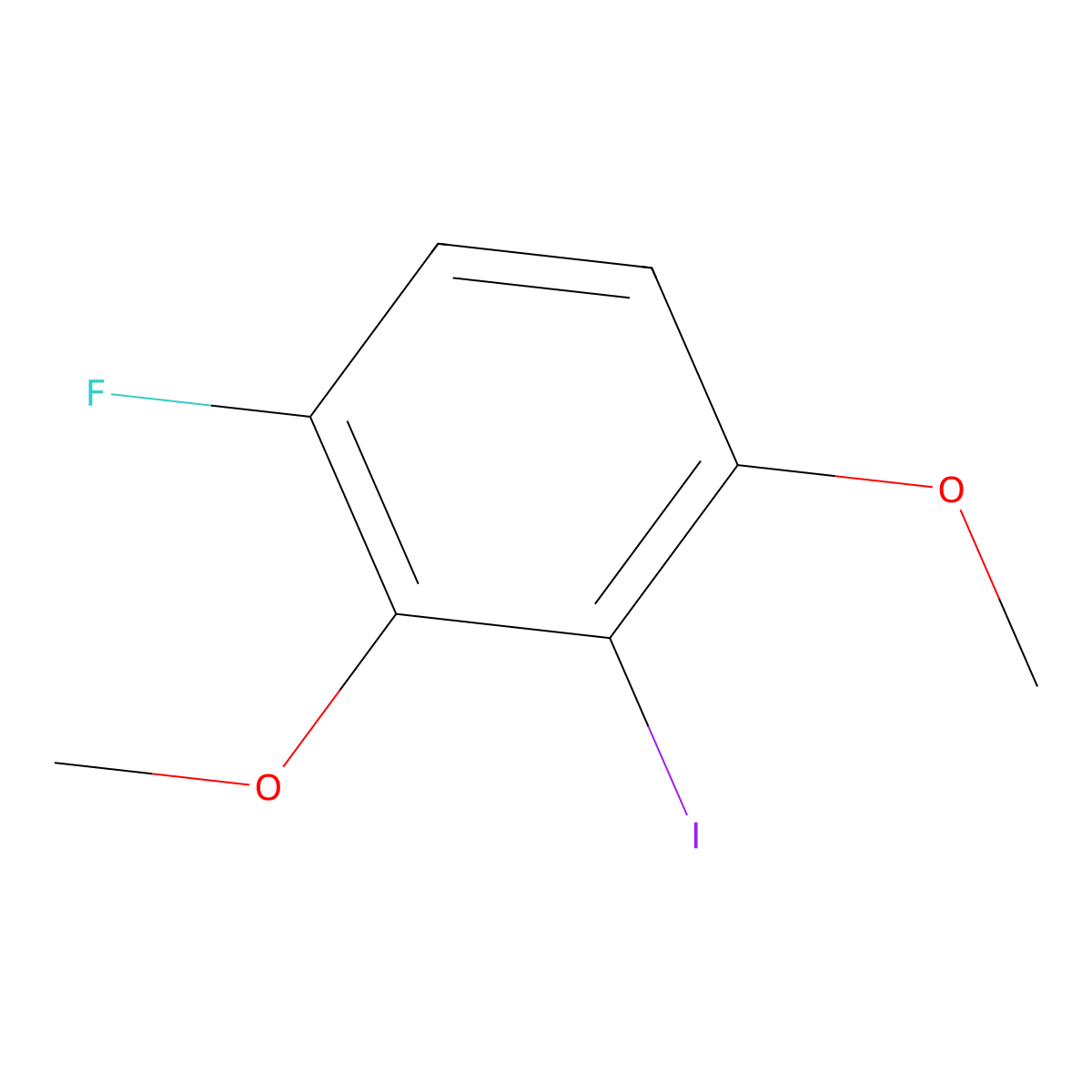 1-Fluoro-3-iodo-2,4-dimethoxybenzene molecular structure, CAS 1806452-62-9