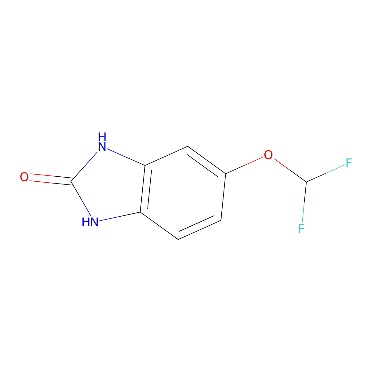 5-(Difluoromethoxy)-1,3-dihydro-2H-benzimidazol-2-one molecular structure, CAS 1806469-15-7