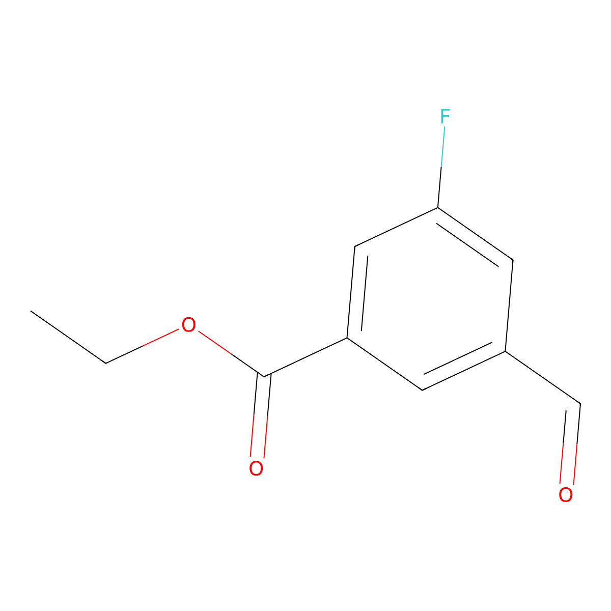 Ethyl 3-fluoro-5-formylbenzoate molecular structure, CAS 1806474-22-5
