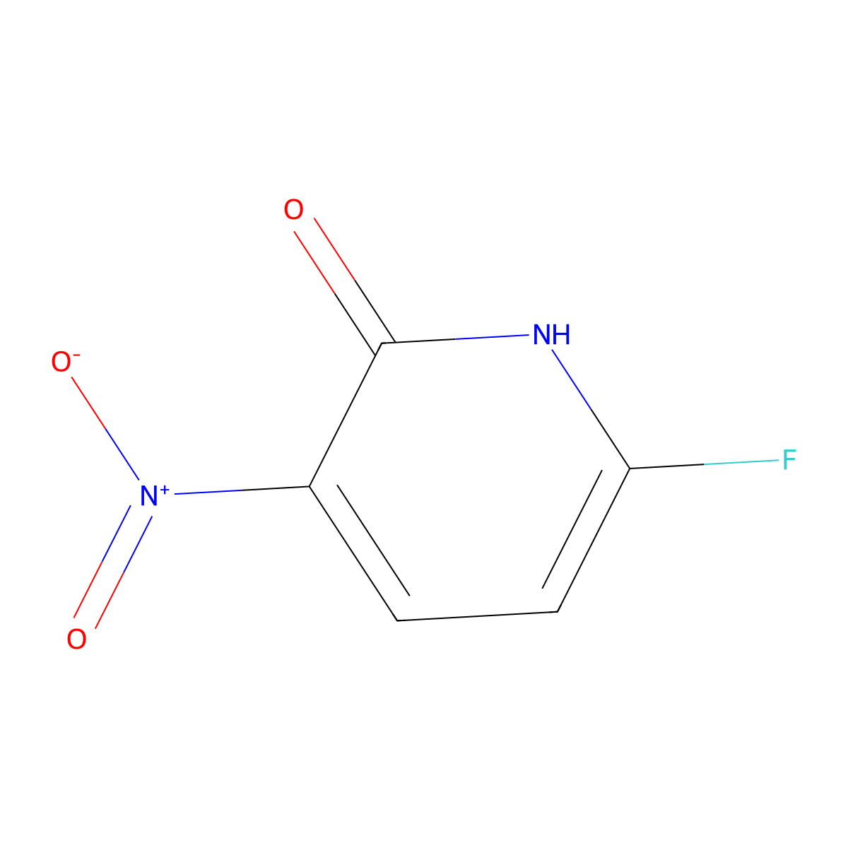 6-Fluoro-3-nitropyridin-2-ol molecular structure, CAS 1806474-45-2