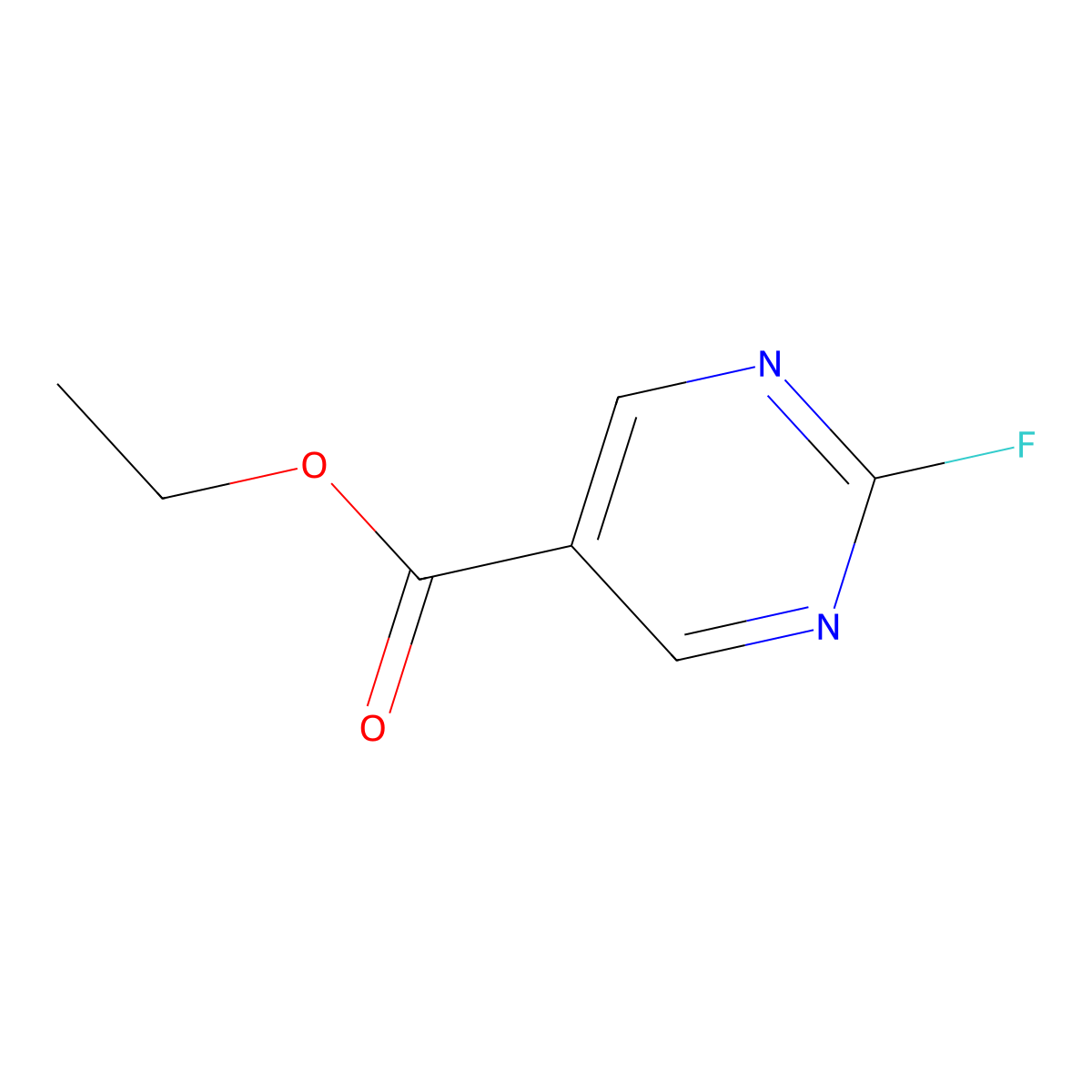 Ethyl 2-fluoropyrimidine-5-carboxylate molecular structure, CAS 1806476-90-3