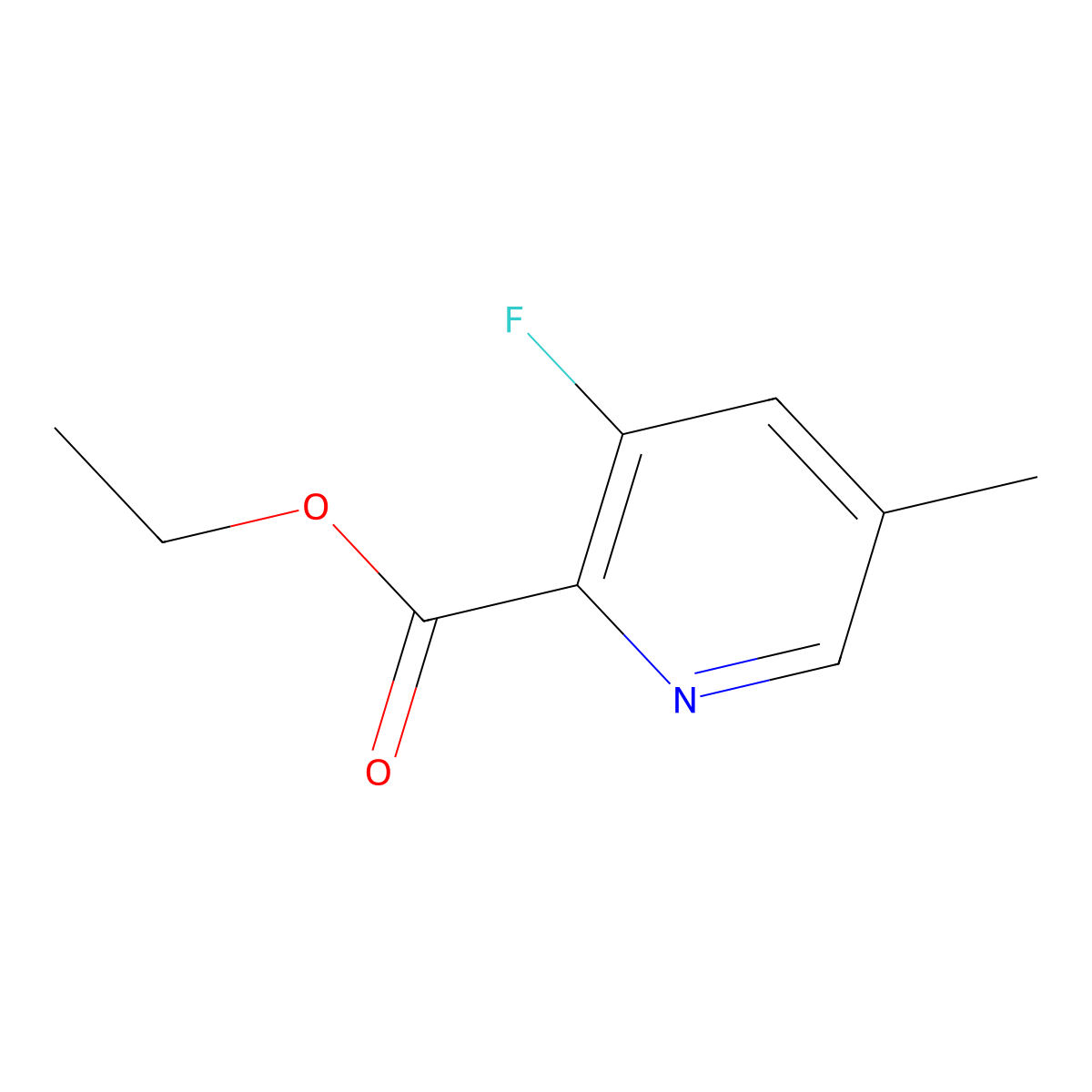 Ethyl 3-fluoro-5-methylpicolinate molecular structure, CAS 1806486-17-8