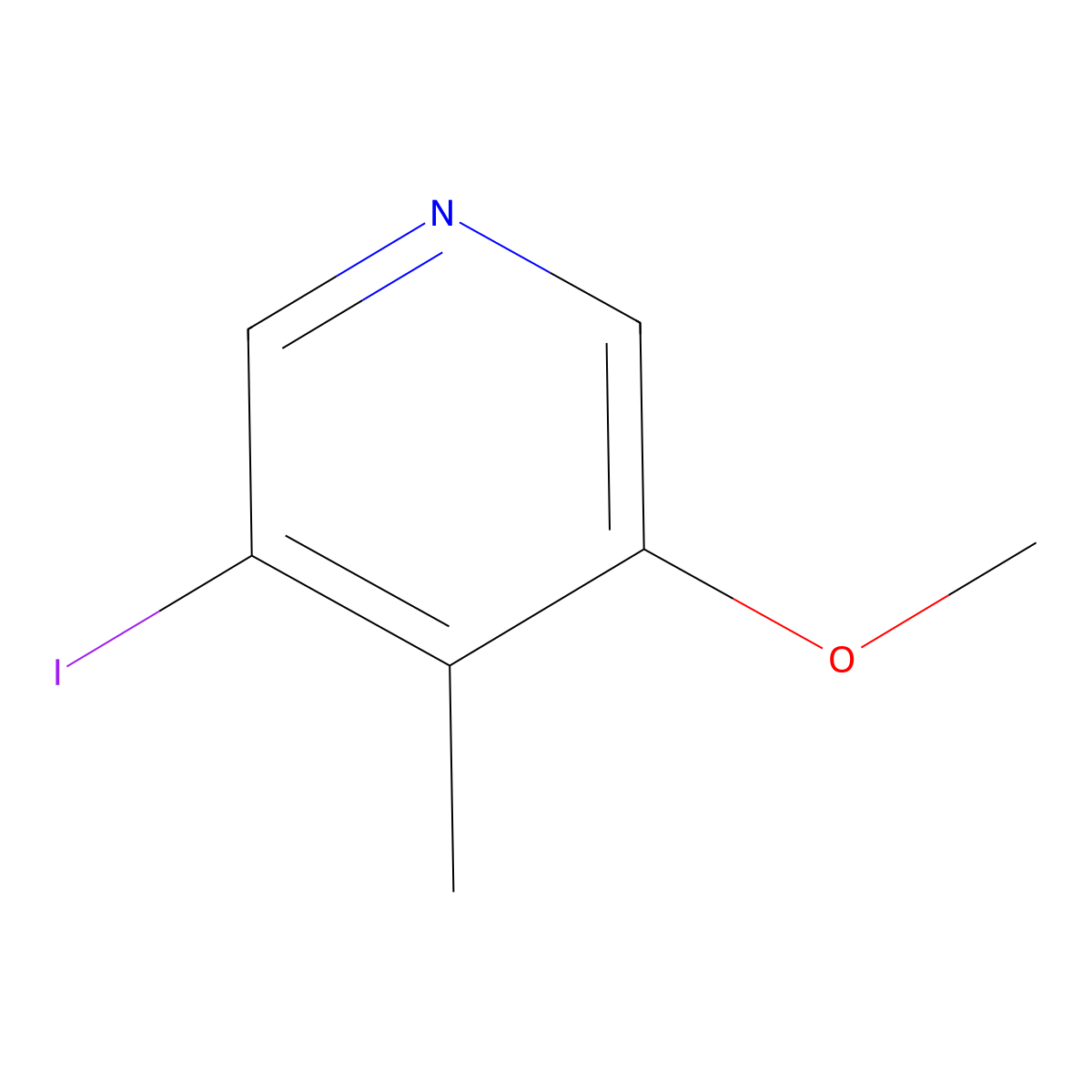 3-Iodo-5-methoxy-4-methylpyridine molecular structure, CAS 1806488-85-6