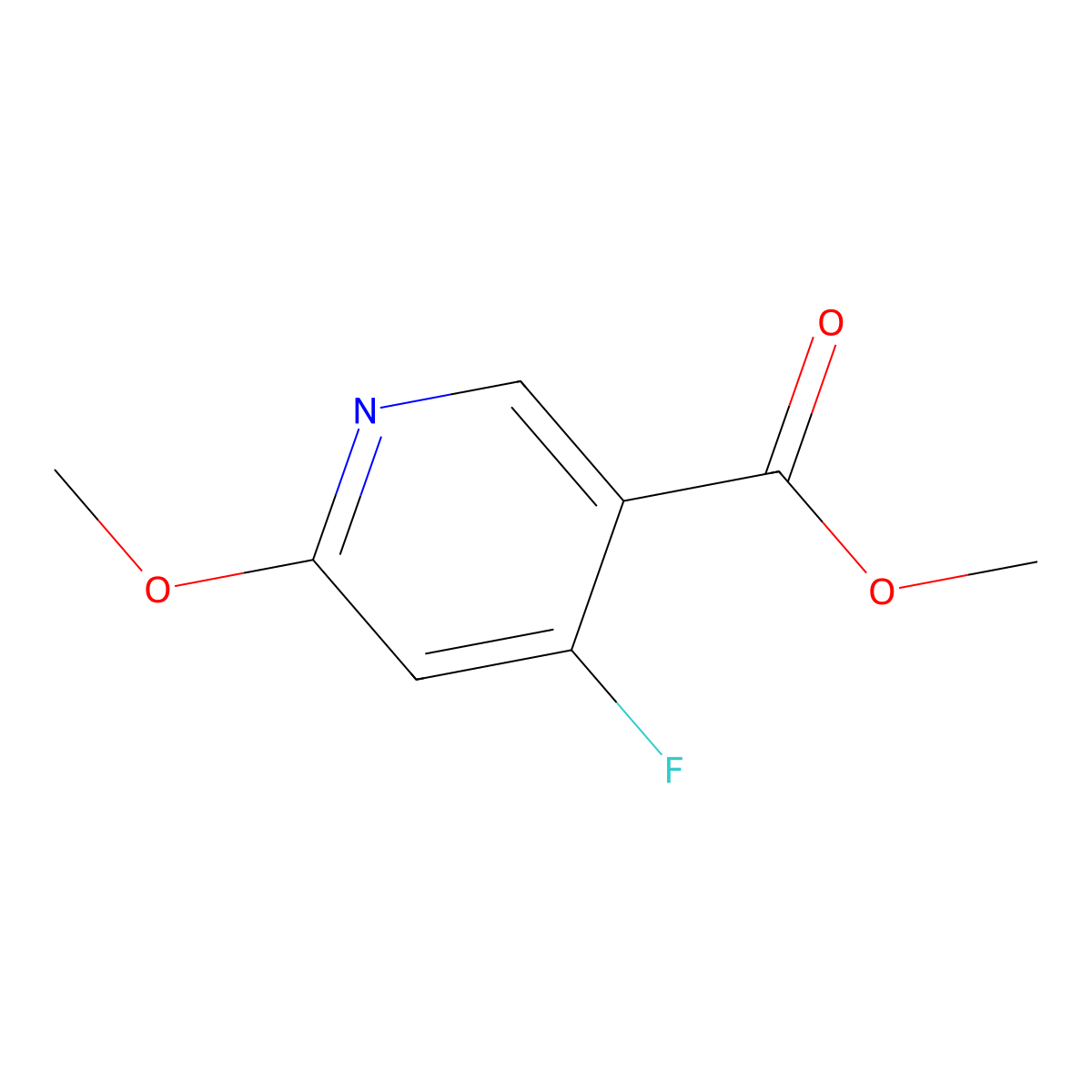 Methyl 4-fluoro-6-methoxy-pyridine-3-carboxylate molecular structure, CAS 1806491-69-9