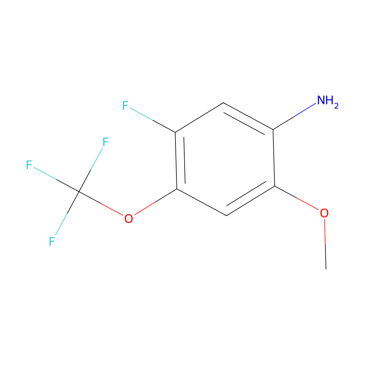 5-Fluoro-2-methoxy-4-(trifluoromethoxy)aniline molecular structure, CAS 1806491-76-8
