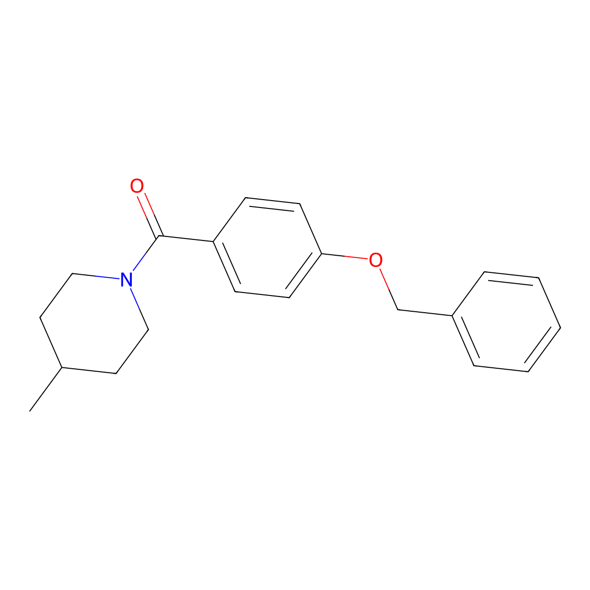 1-[4-(Benzyloxy)benzoyl]-4-methylpiperidine molecular structure, CAS 18065-14-0
