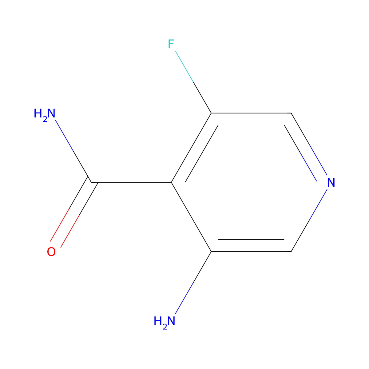 3-Amino-5-fluoroisonicotinamide molecular structure, CAS 1806511-38-5