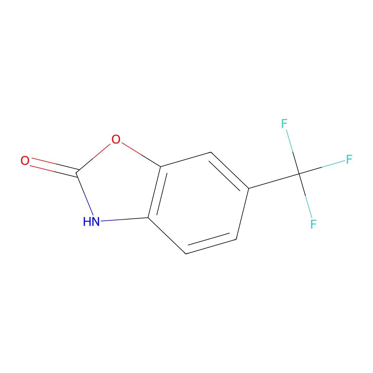 6-(trifluoromethyl)-3H-1,3-benzoxazol-2-one molecular structure, CAS 1806520-96-6