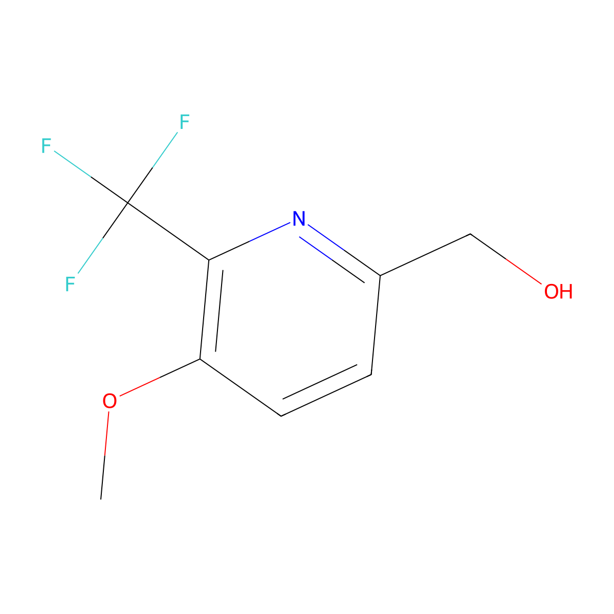 (5-Methoxy-6-(trifluoromethyl)pyridin-2-yl)methanol molecular structure, CAS 1806528-47-1