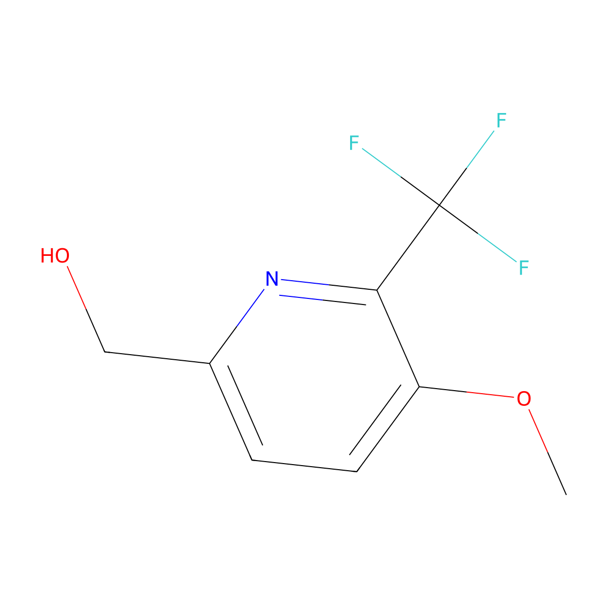(5-Methoxy-6-(trifluoromethyl)pyridin-2-yl)methanol molecular structure, CAS 1806528-47-1