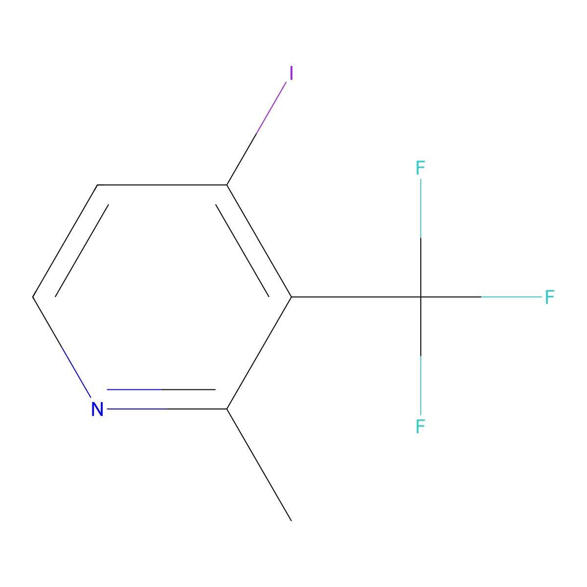 4-Iodo-2-methyl-3-(trifluoromethyl)pyridine molecular structure, CAS 1806531-92-9