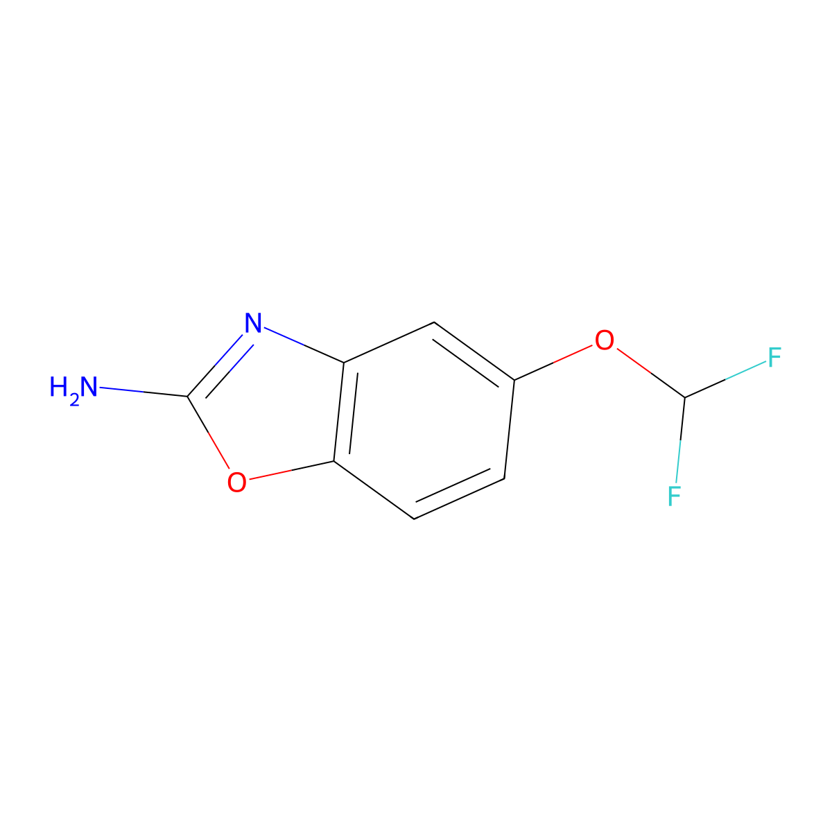 5-(Difluoromethoxy)benzo[d]oxazol-2-amine molecular structure, CAS 1806532-29-5