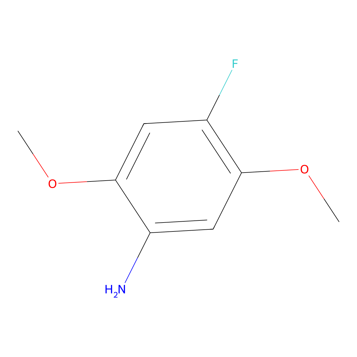 4-Fluoro-2,5-dimethoxyaniline molecular structure, CAS 1806532-92-2