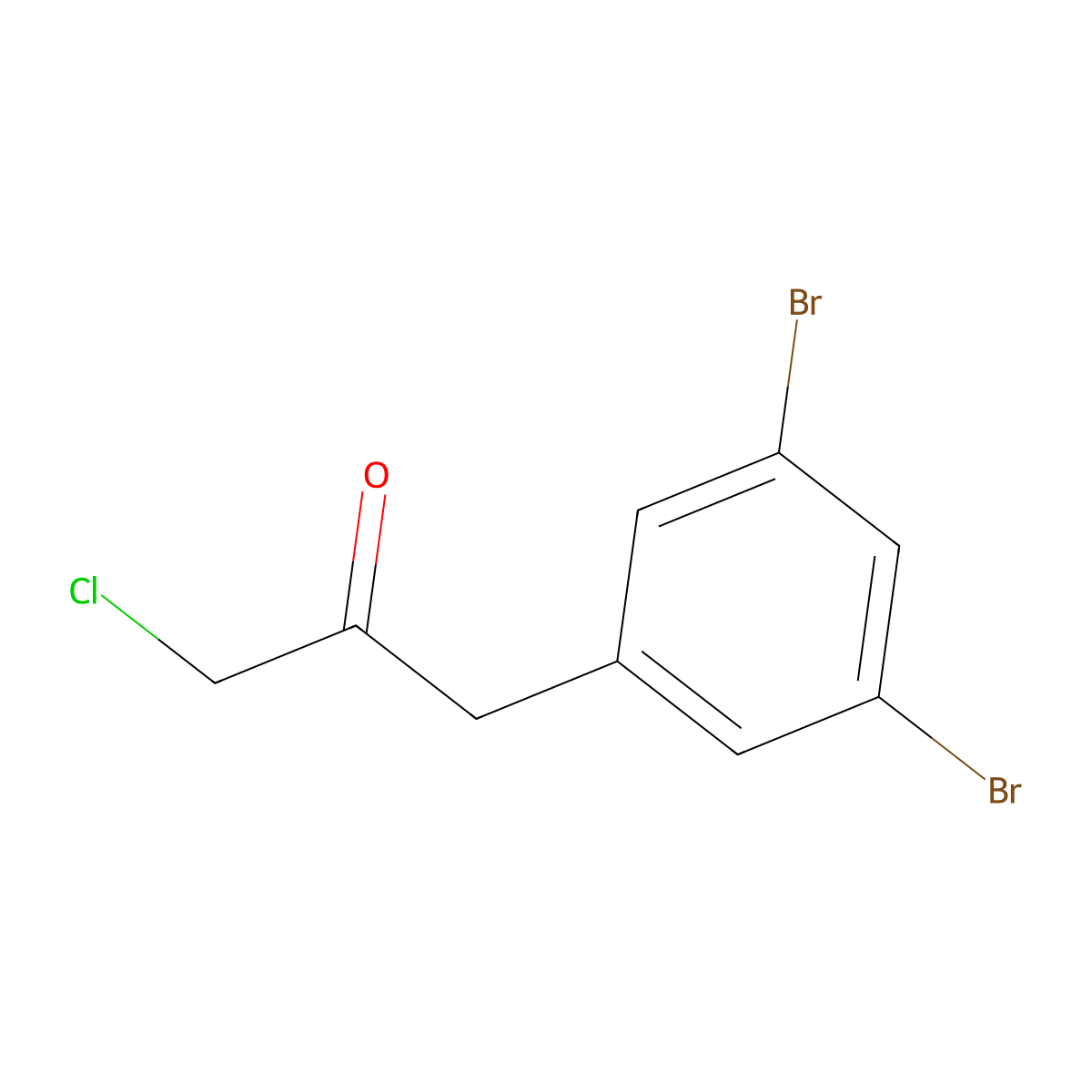 1-Chloro-3-(3,5-dibromophenyl)propan-2-one molecular structure, CAS 1806534-29-1