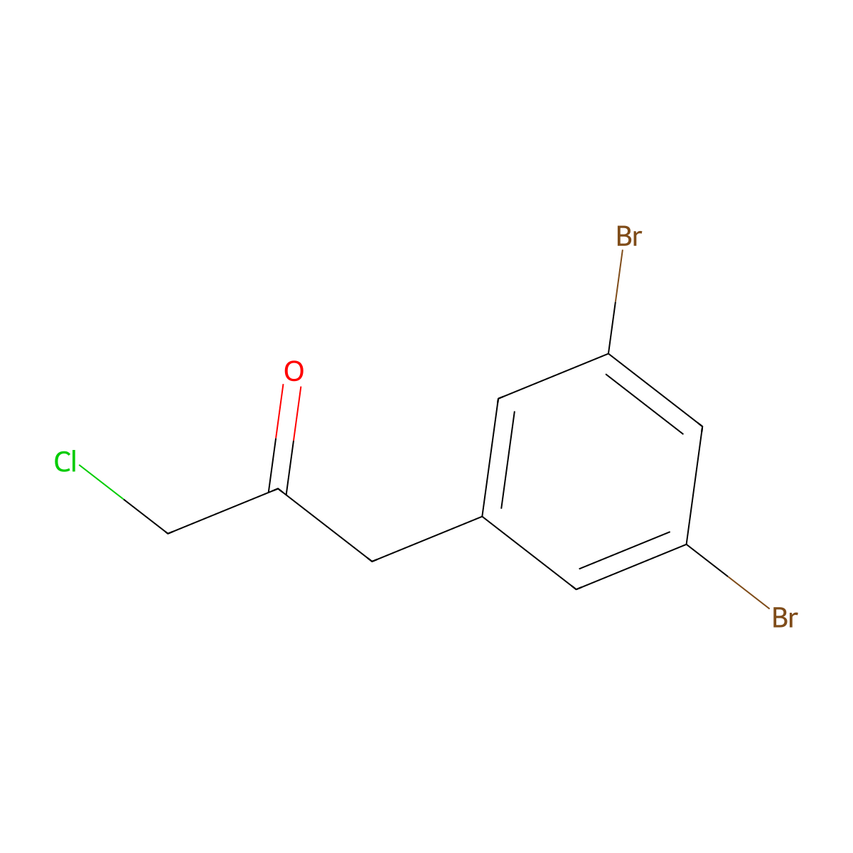 1-Chloro-3-(3,5-dibromophenyl)propan-2-one molecular structure, CAS 1806534-29-1