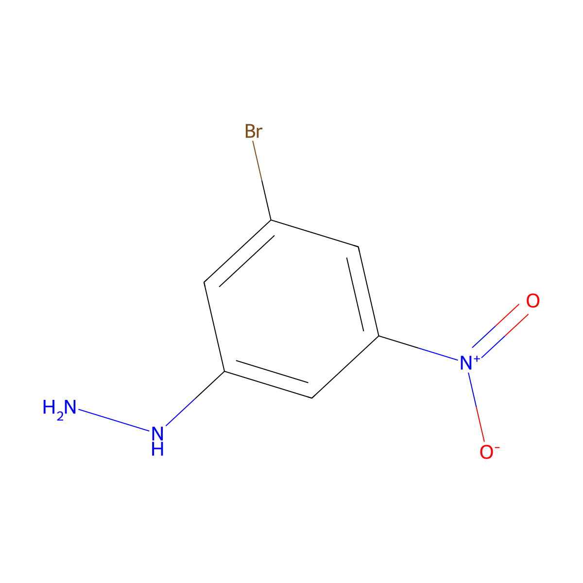 (3-Bromo-5-nitrophenyl)hydrazine molecular structure, CAS 1806534-78-0