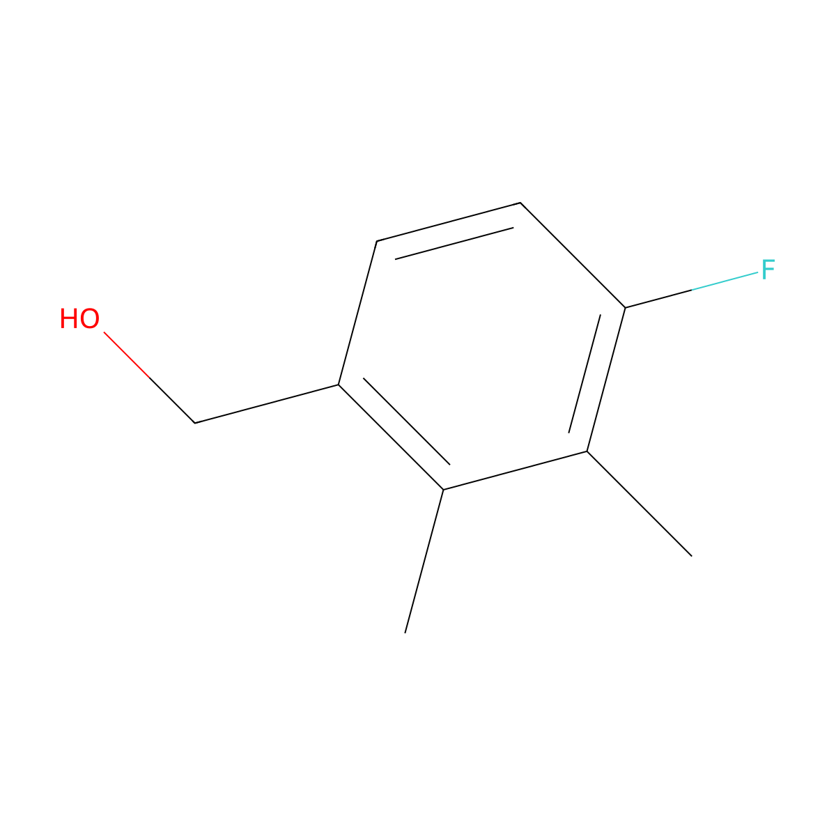 (4-Fluoro-2,3-dimethylphenyl)methanol molecular structure, CAS 1806535-34-1
