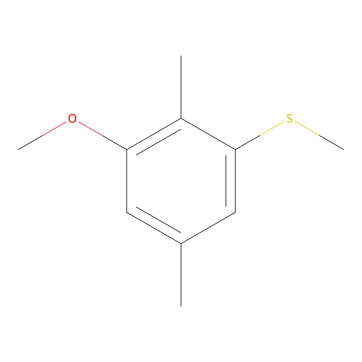 (3-Methoxy-2,5-dimethylphenyl)(methyl)sulfane molecular structure, CAS 1806537-78-9