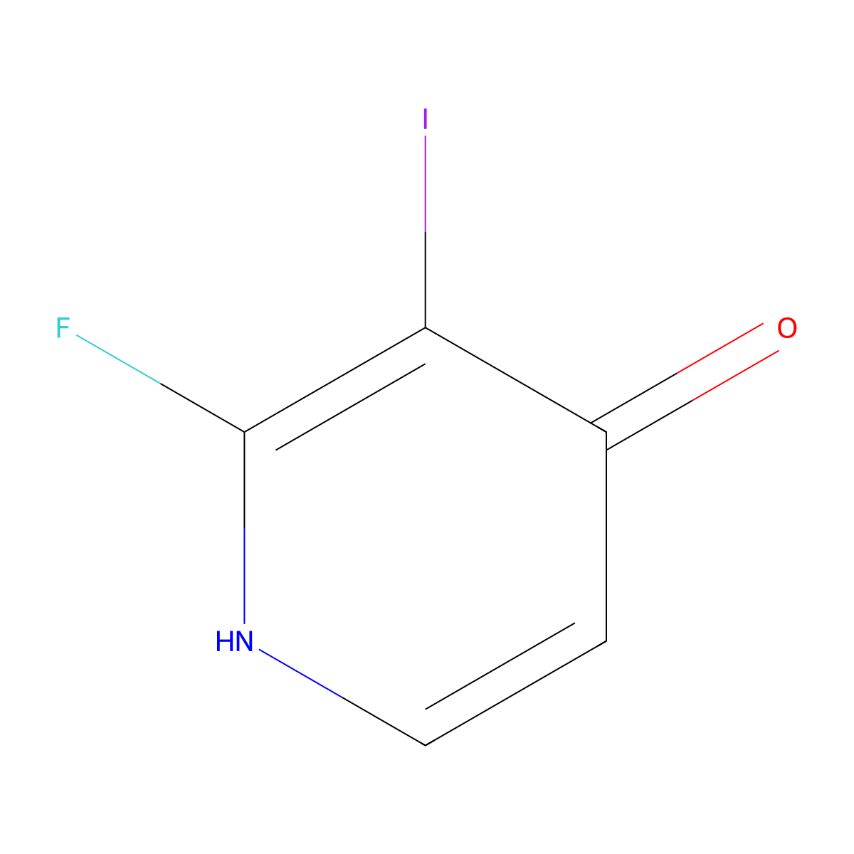 2-Fluoro-3-iodopyridin-4-ol molecular structure, CAS 1806541-02-5