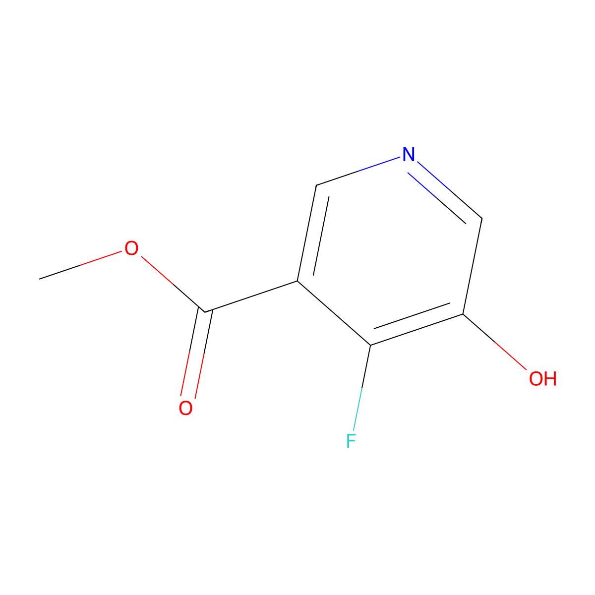 Methyl 4-fluoro-5-hydroxynicotinate molecular structure, CAS 1806542-61-9