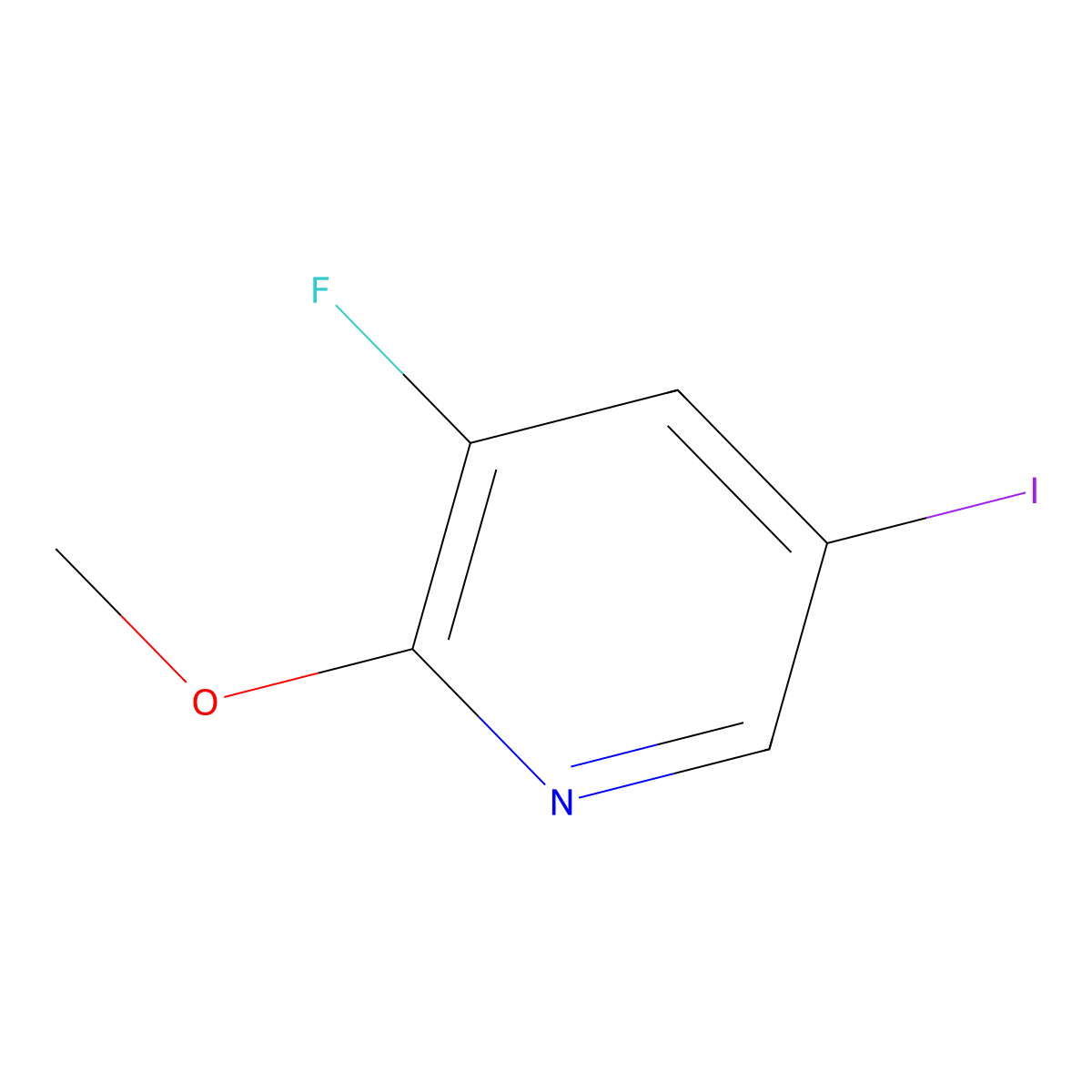 3-Fluoro-5-iodo-2-methoxypyridine molecular structure, CAS 1806542-88-0