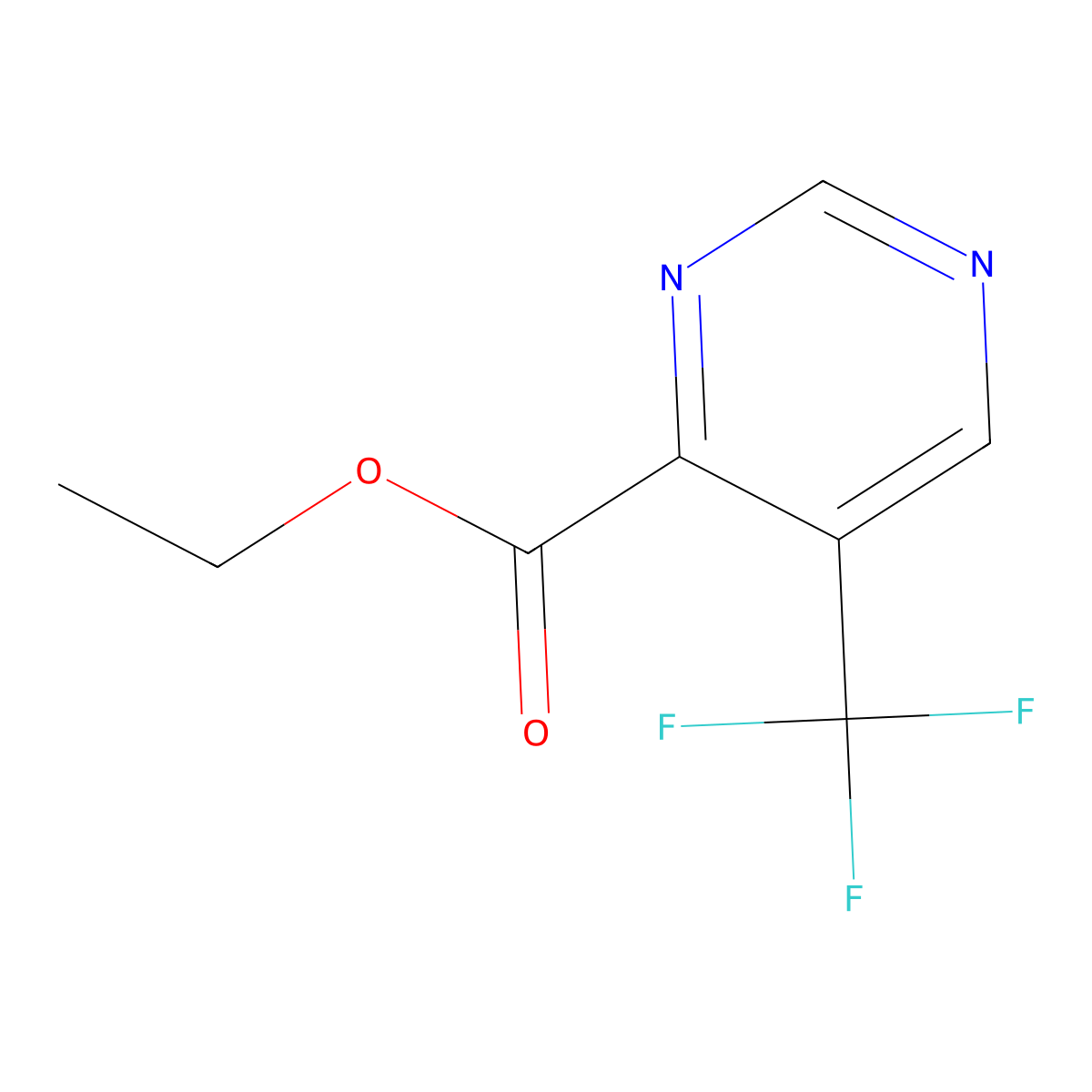 Ethyl 5-(trifluoromethyl)pyrimidine-4-carboxylate molecular structure, CAS 1806545-85-6