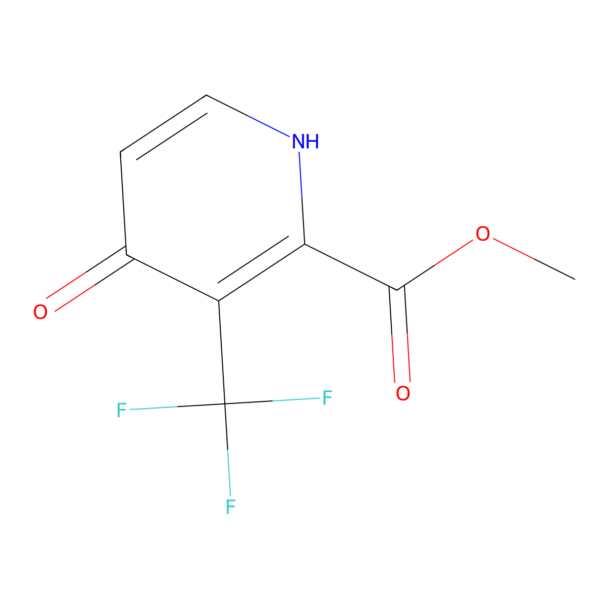 Methyl 4-hydroxy-3-(trifluoromethyl)picolinate molecular structure, CAS 1806549-43-8