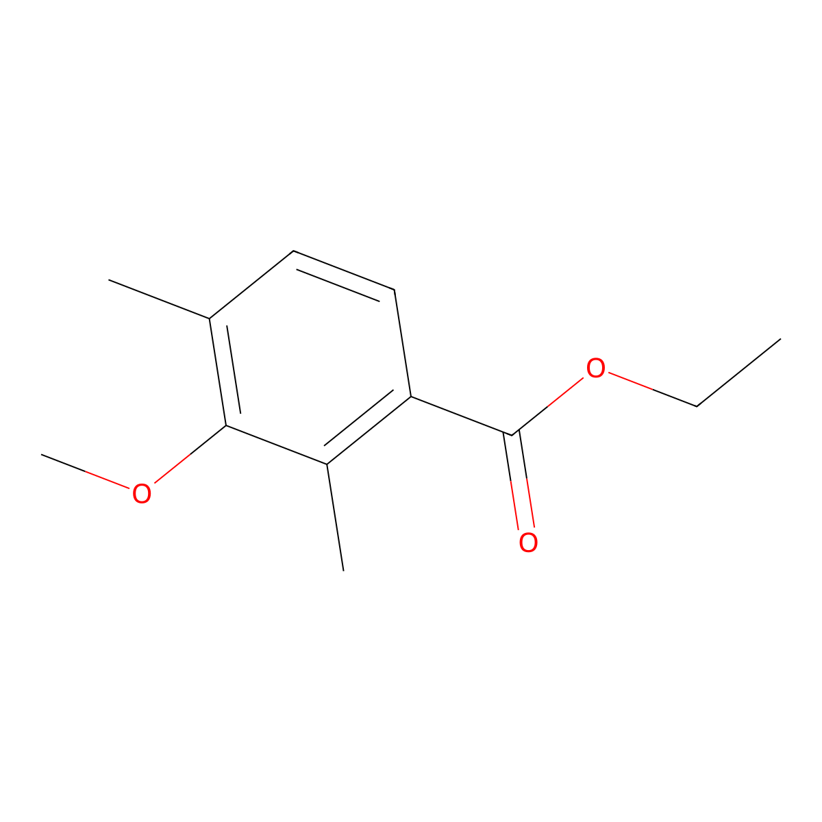 Ethyl 3-methoxy-2,4-dimethylbenzoate molecular structure, CAS 1806570-39-7