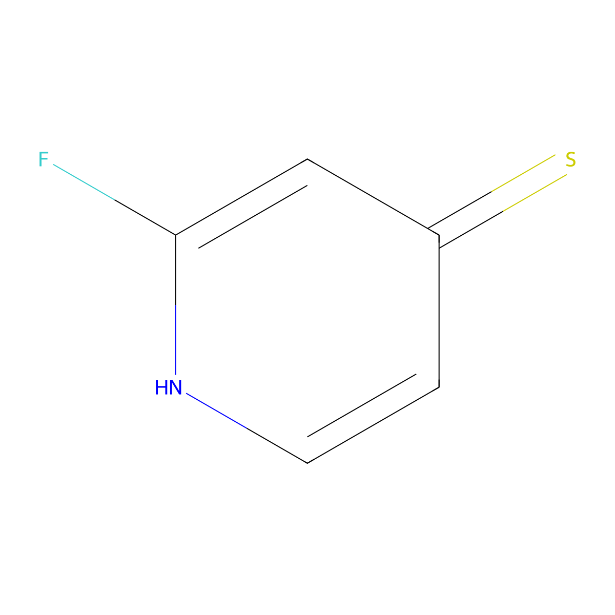2-Fluoropyridine-4-thiol molecular structure, CAS 1806572-18-8