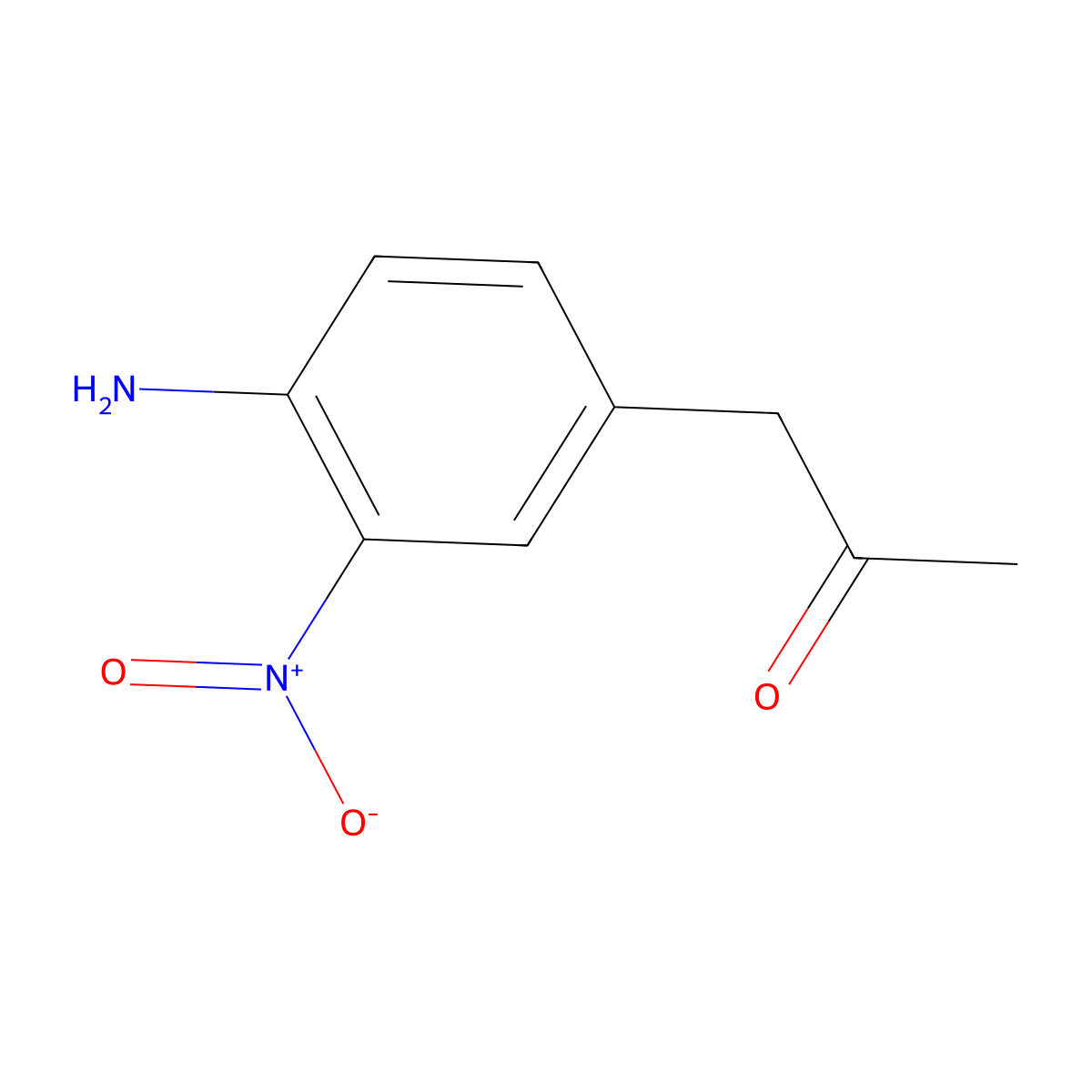 1-(4-Amino-3-nitrophenyl)propan-2-one molecular structure, CAS 1806576-73-7