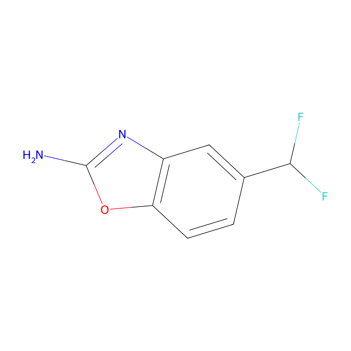 5-(Difluoromethyl)benzo[d]oxazol-2-amine molecular structure, CAS 1806576-81-7