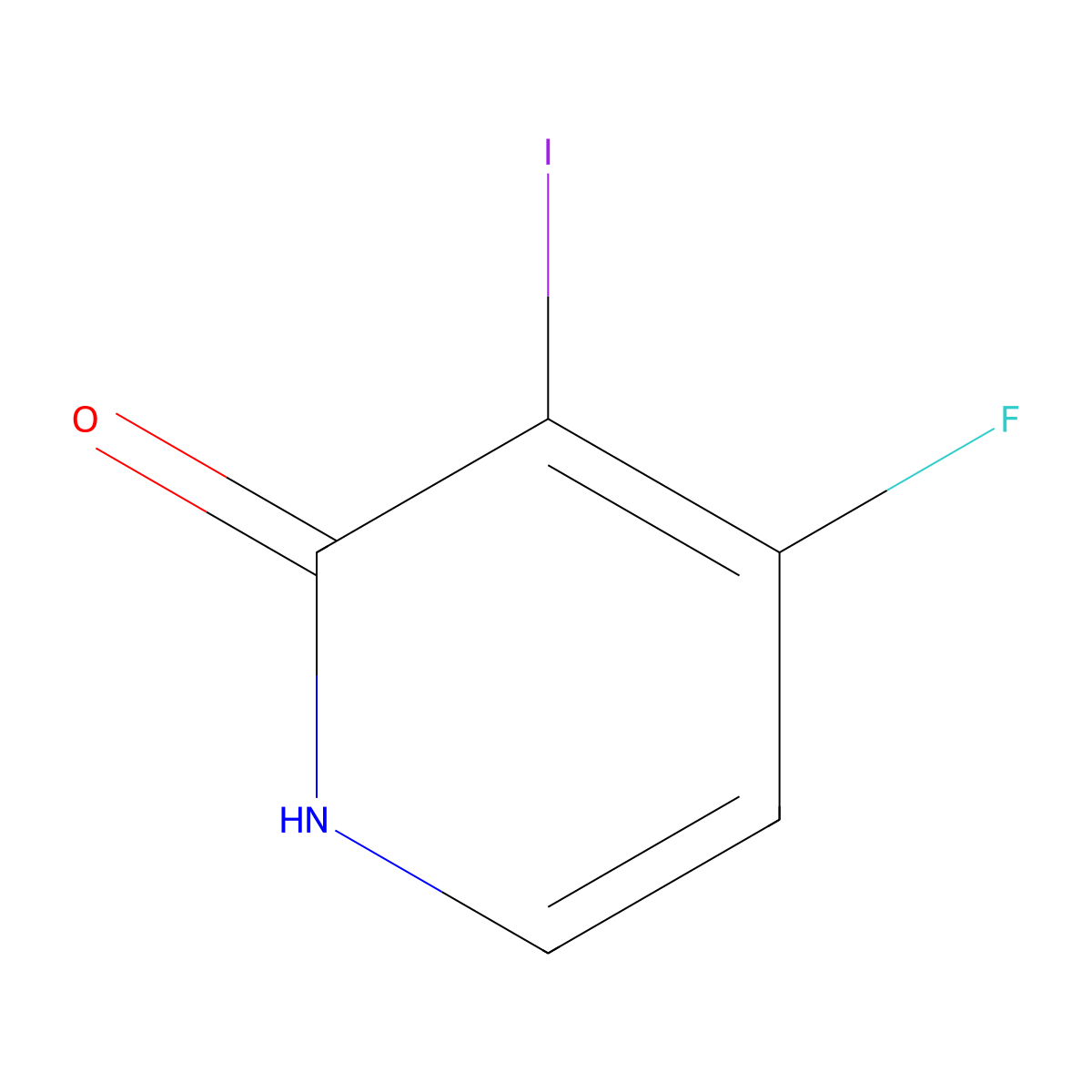 4-Fluoro-3-iodopyridin-2-ol molecular structure, CAS 1806576-99-7