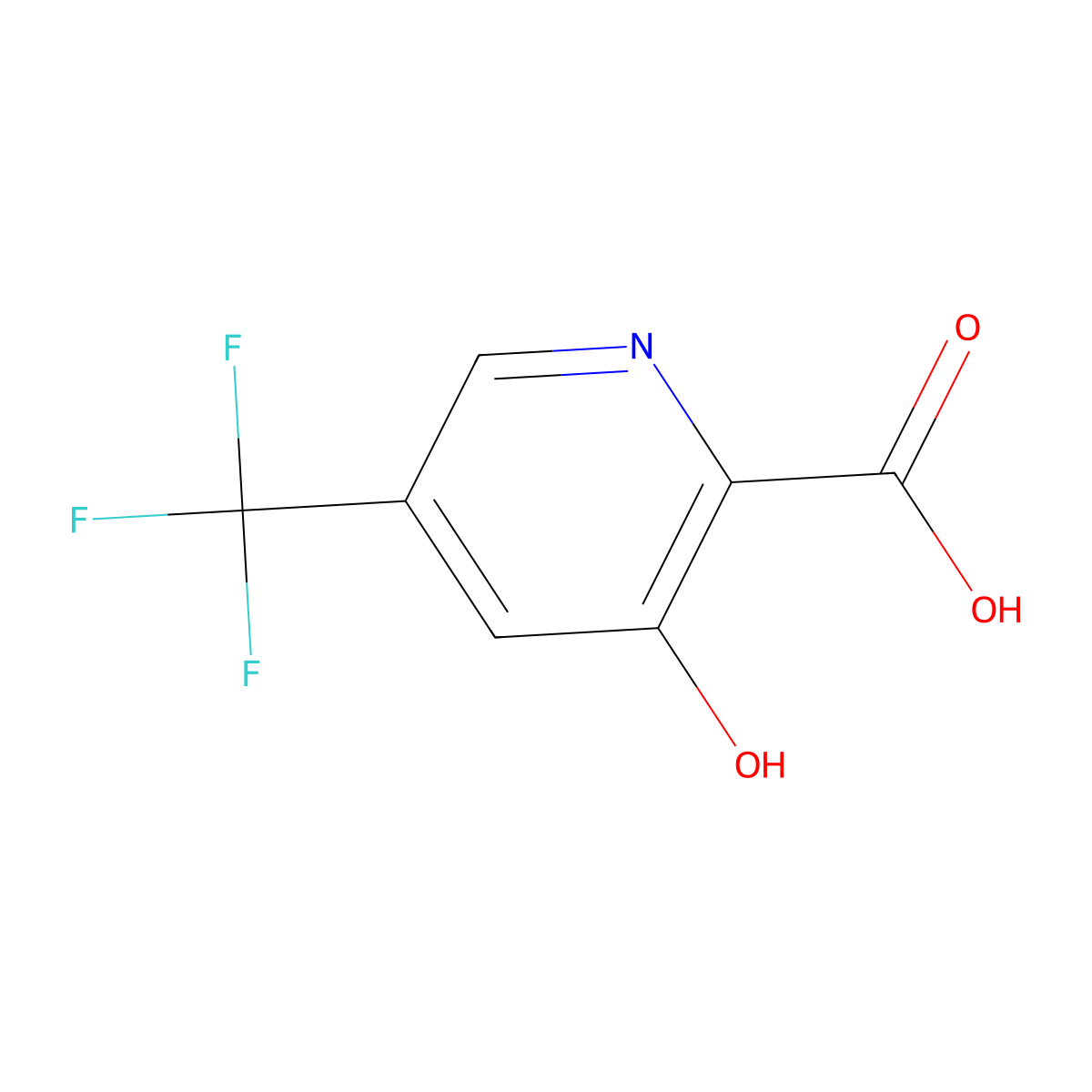 3-Hydroxy-5-(trifluoromethyl)picolinic acid molecular structure, CAS 1806579-86-1