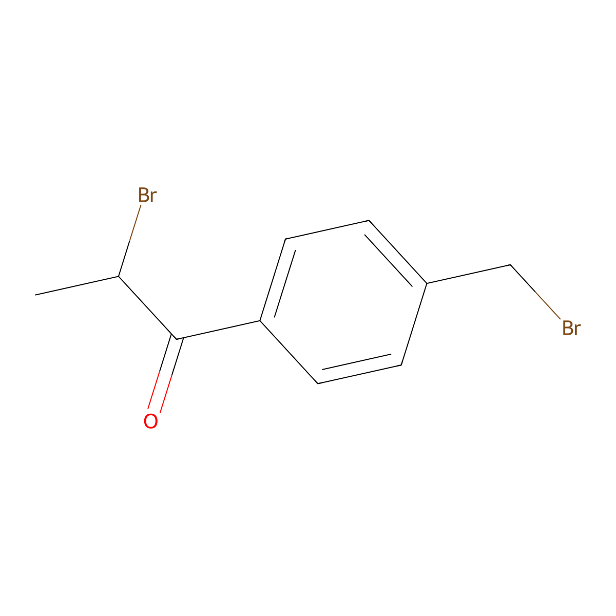 2-Bromo-1-(4-(bromomethyl)phenyl)propan-1-one molecular structure, CAS 1806582-25-1