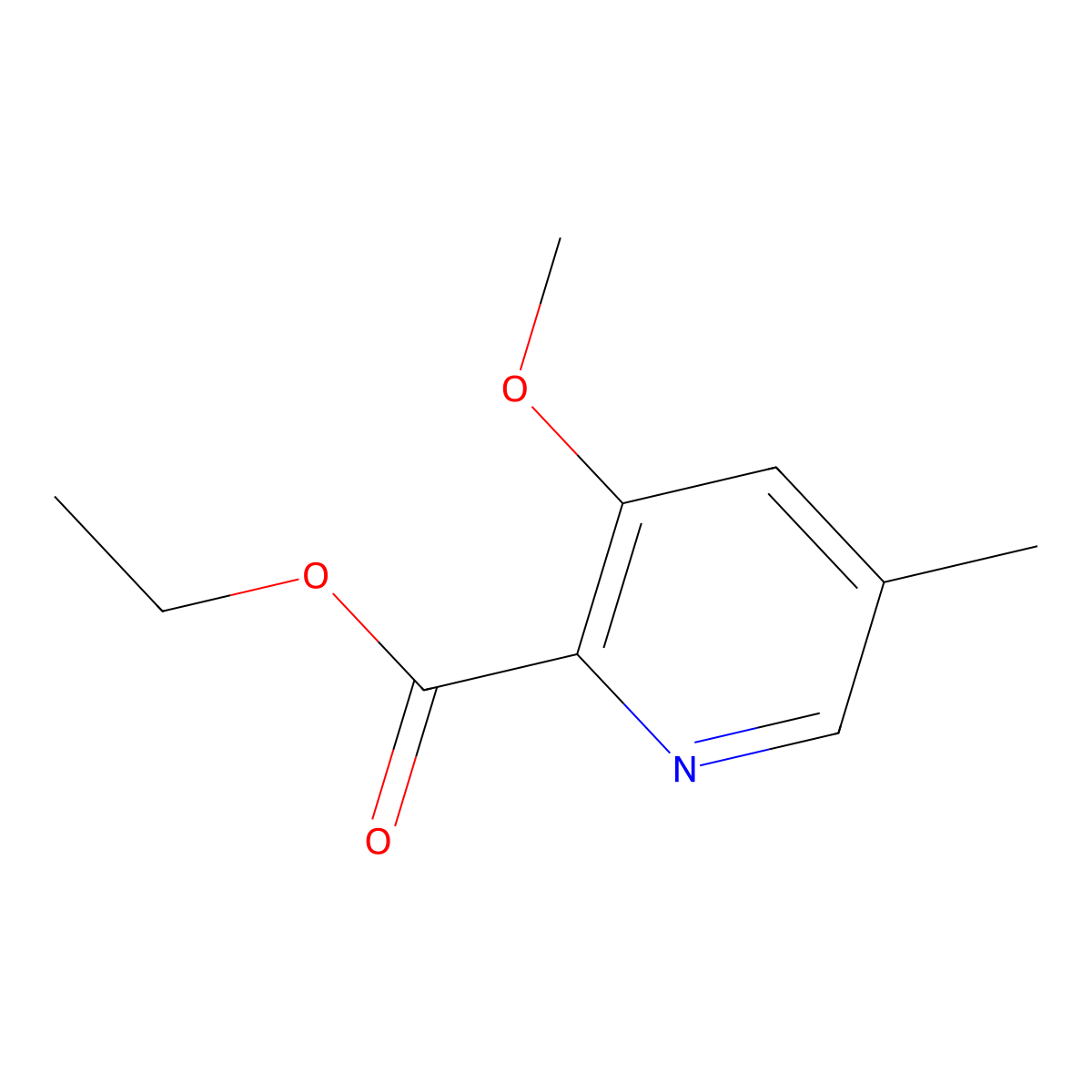 Ethyl 3-methoxy-5-methylpicolinate molecular structure, CAS 1806586-77-5