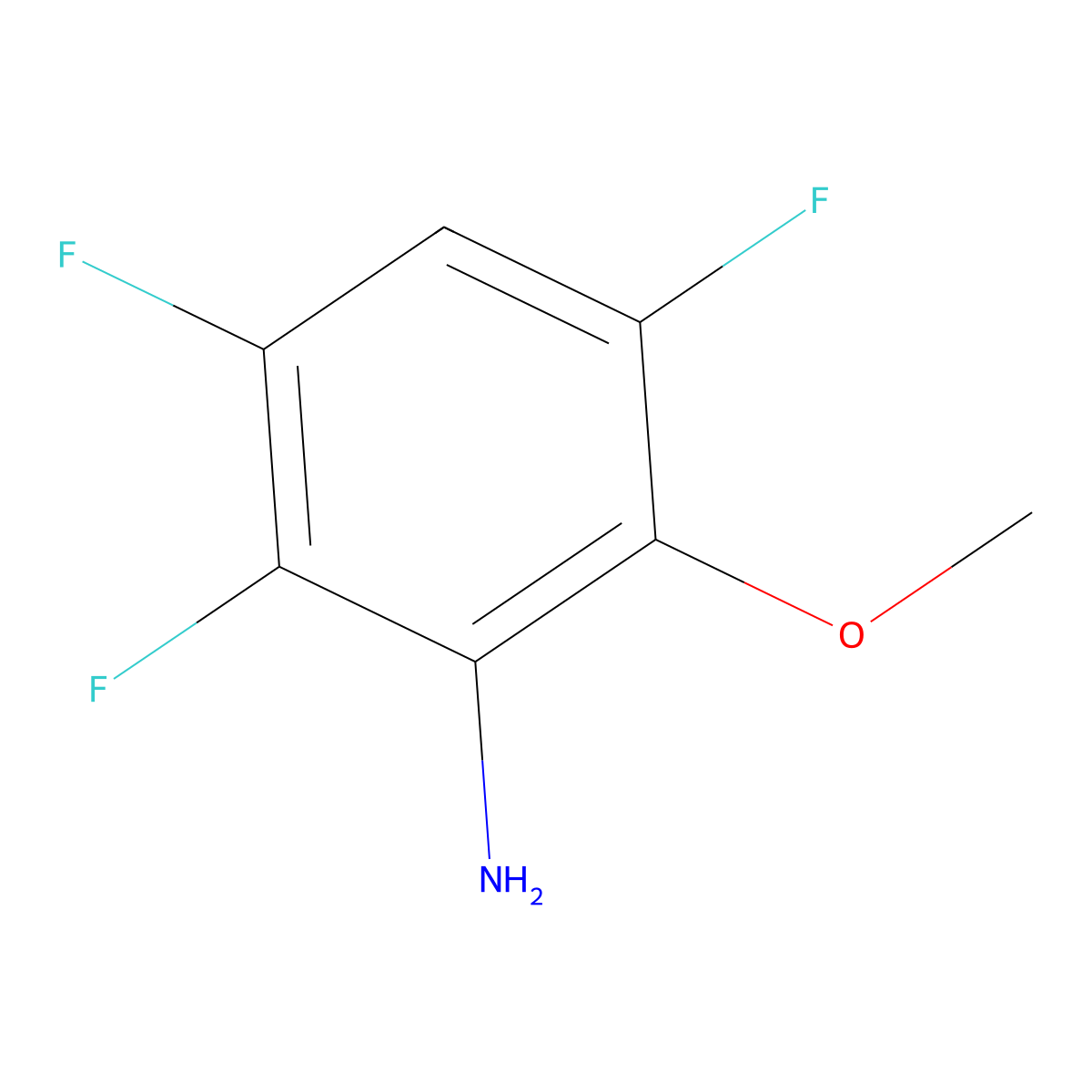 2,3,5-Trifluoro-6-methoxyaniline molecular structure, CAS 1806587-67-6