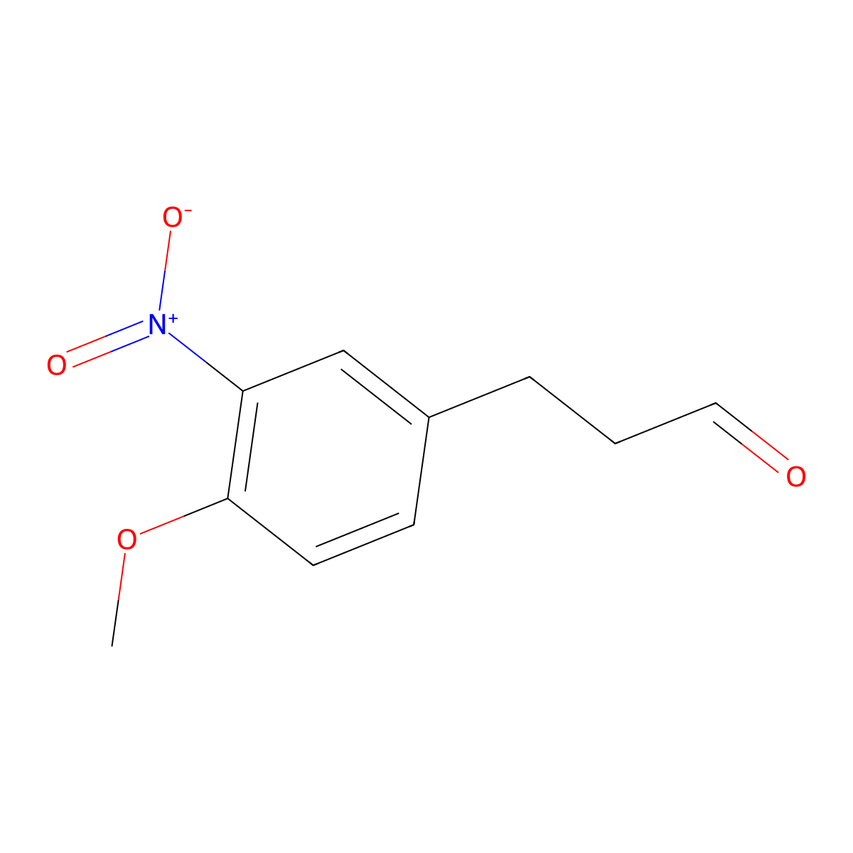3-(4-Methoxy-3-nitrophenyl)propanal molecular structure, CAS 1806591-59-2