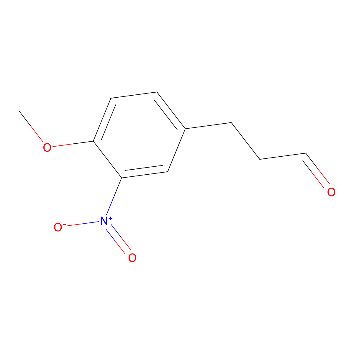 3-(4-Methoxy-3-nitrophenyl)propanal molecular structure, CAS 1806591-59-2