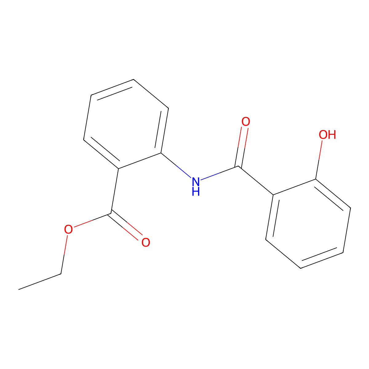Ethyl N-salicyloylanthranilate molecular structure, CAS 18066-04-1