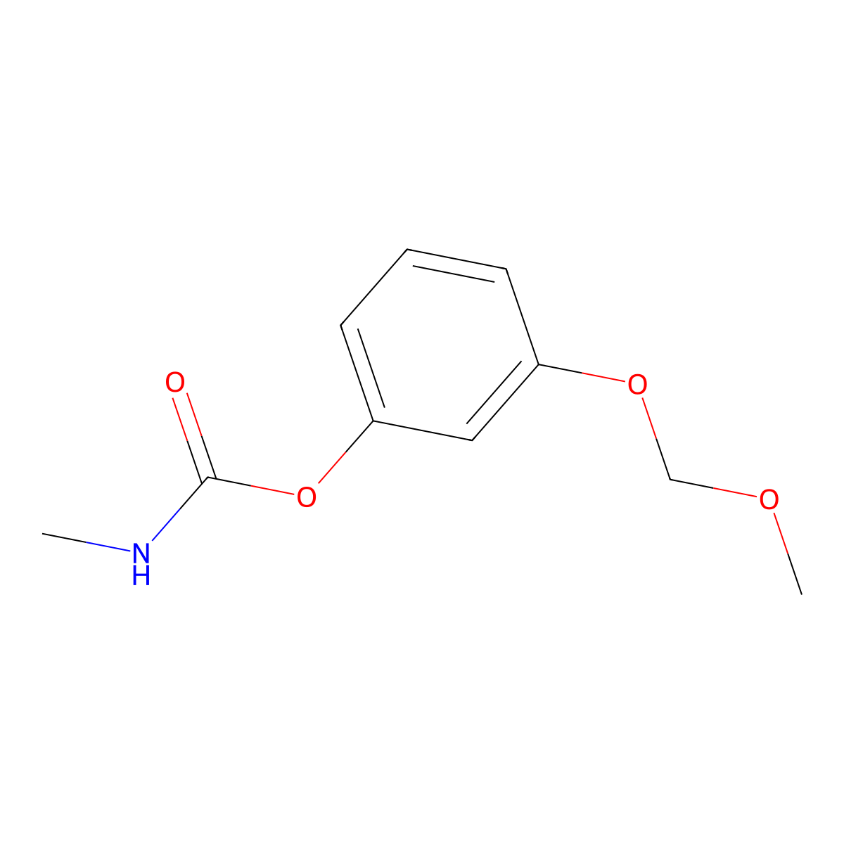 Carbamic acid, methyl-, m-(methoxymethoxy)phenyl ester molecular structure, CAS 18066-11-0