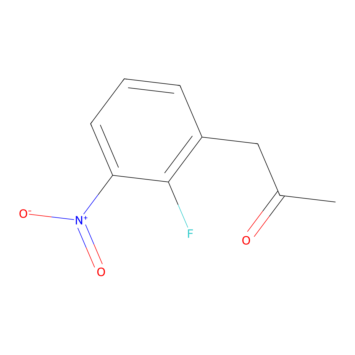 1-(2-Fluoro-3-nitrophenyl)propan-2-one molecular structure, CAS 1806628-91-0