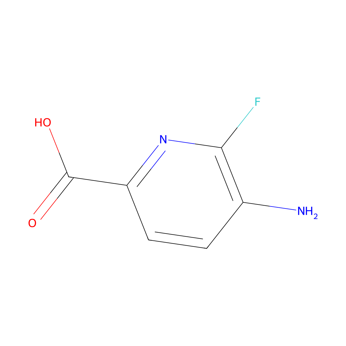 5-Amino-6-fluoropyridine-2-carboxylic acid molecular structure, CAS 1806662-65-6