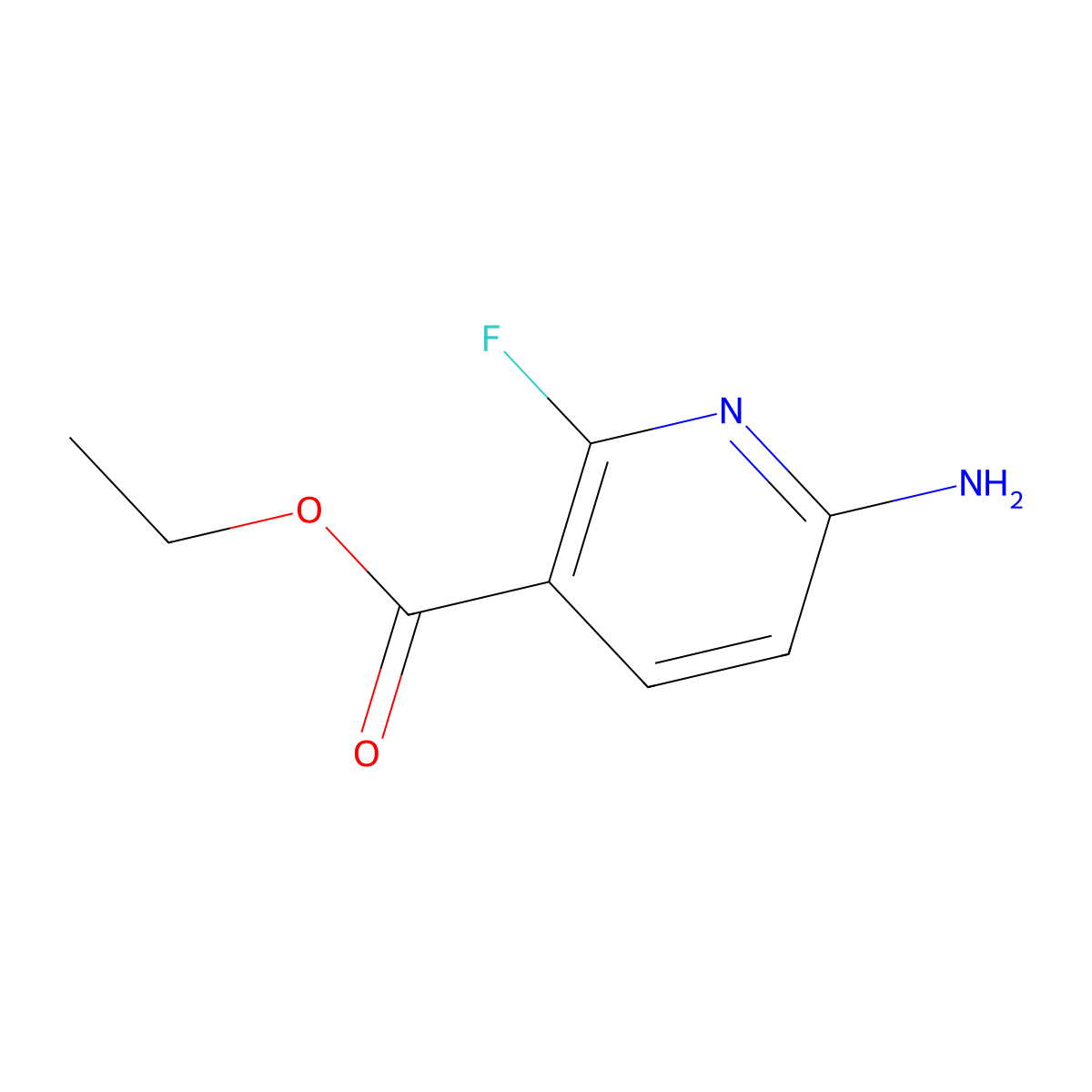 Ethyl 6-Amino-2-fluoronicotinate molecular structure, CAS 1806682-06-3
