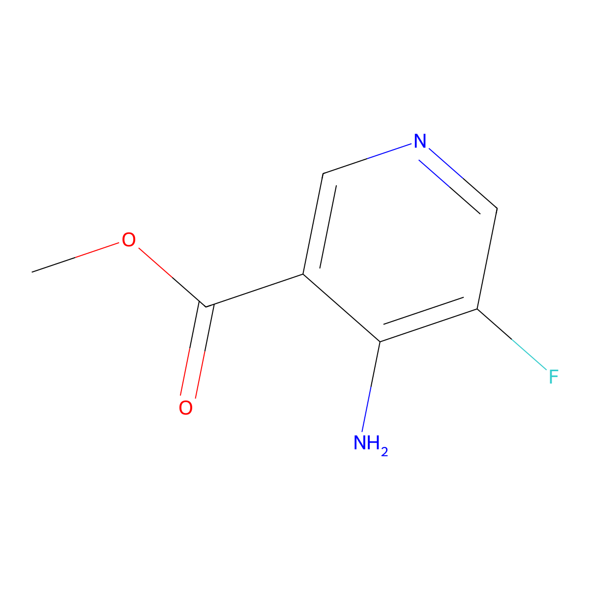 Methyl 4-amino-5-fluoronicotinate molecular structure, CAS 1806682-19-8