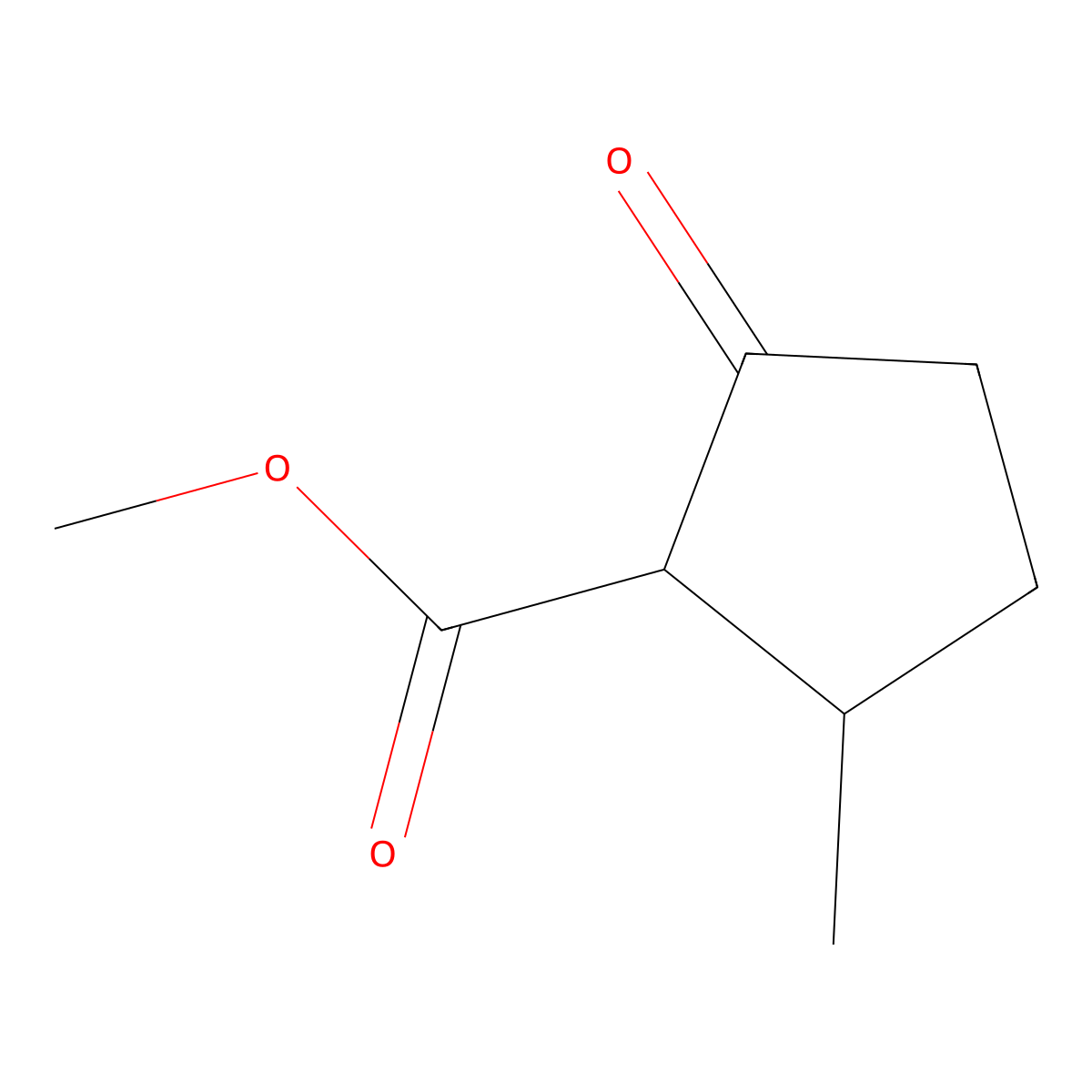 Methyl 2-methyl-5-oxocyclopentane-1-carboxylate molecular structure, CAS 18067-33-9