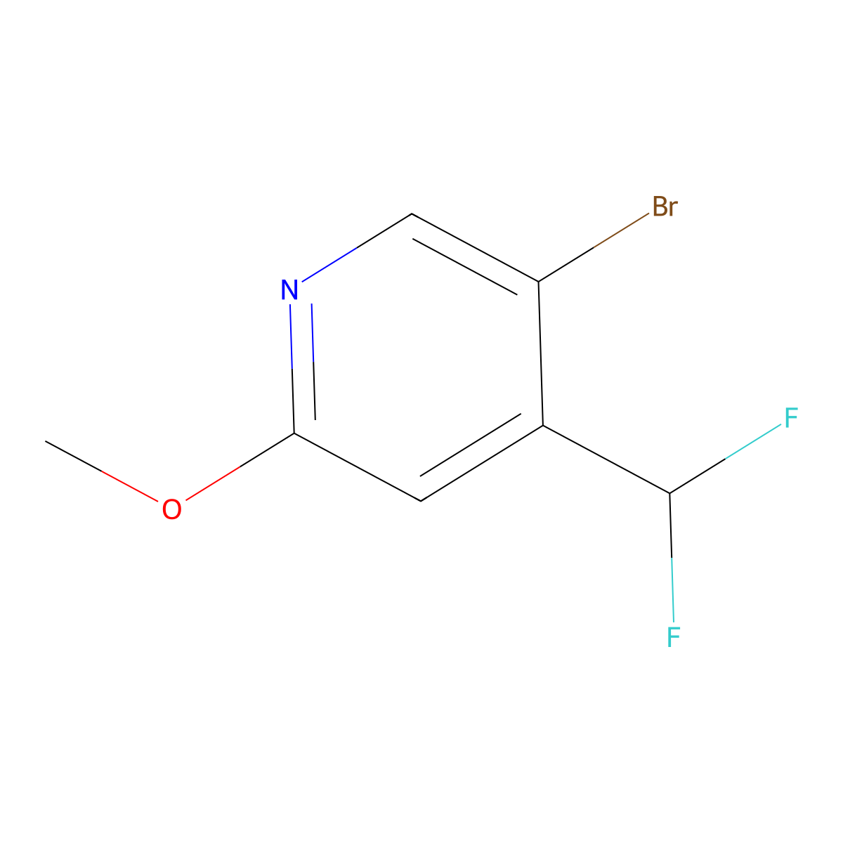 5-Bromo-4-(difluoromethyl)-2-methoxypyridine molecular structure, CAS 1806764-22-6