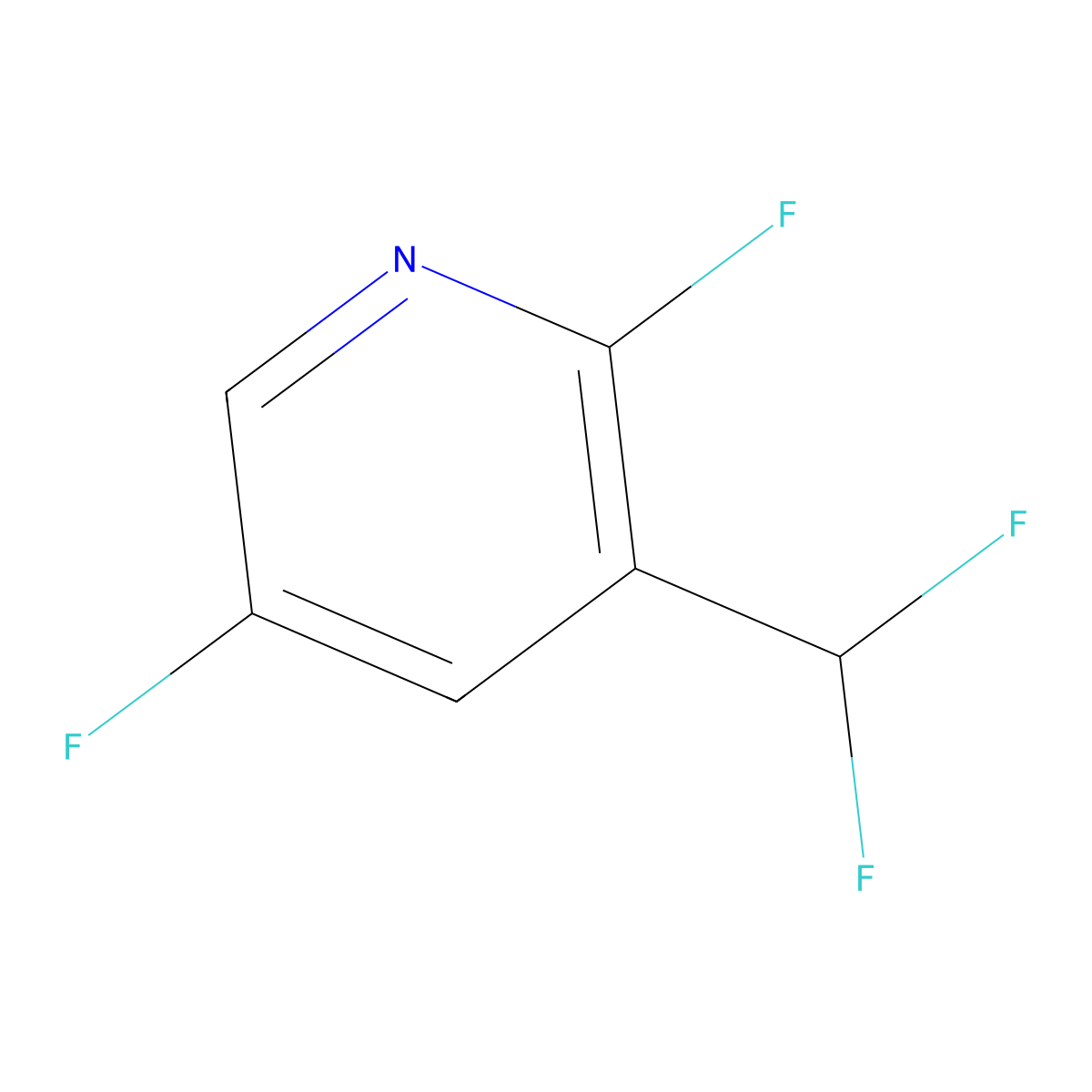 3-(Difluoromethyl)-2,5-difluoropyridine molecular structure, CAS 1806773-16-9