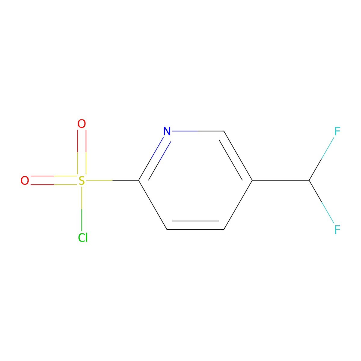 5-(Difluoromethyl)pyridine-2-sulfonyl chloride molecular structure, CAS 1806784-58-6