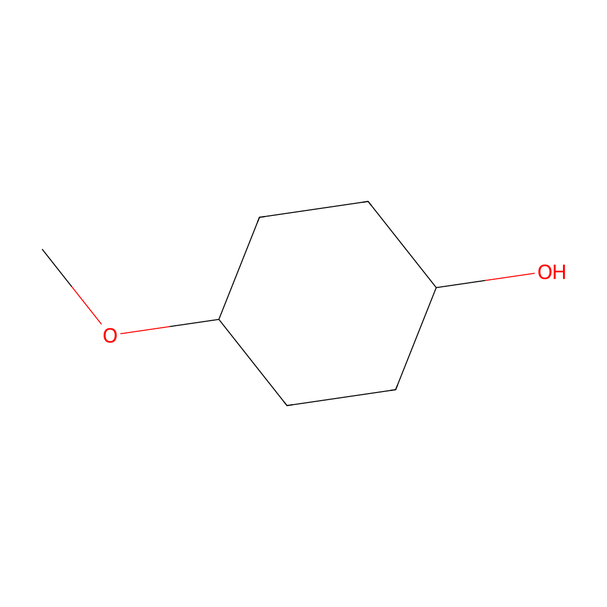 4-Methoxycyclohexanol (cis,trans) molecular structure, CAS 18068-06-9