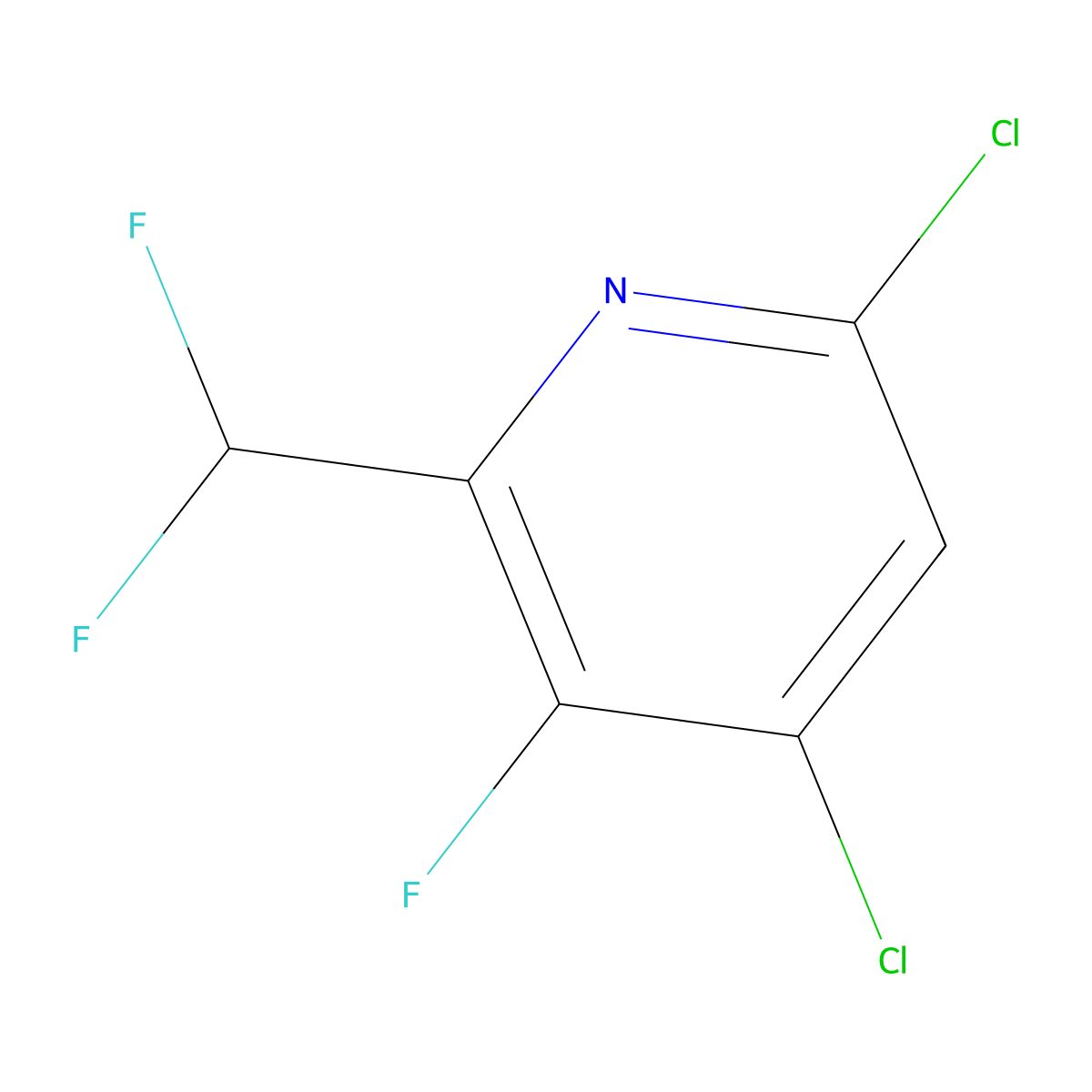 4,6-Dichloro-2-(difluoromethyl)-3-fluoropyridine molecular structure, CAS 1806820-23-4